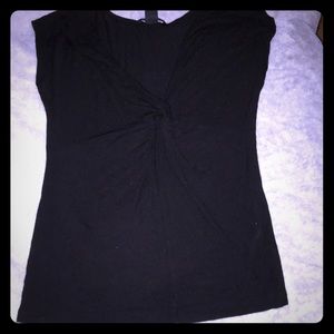 Black Top- twisted front
